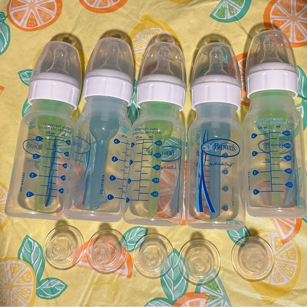 Baby Bottles - Blue and Clear
